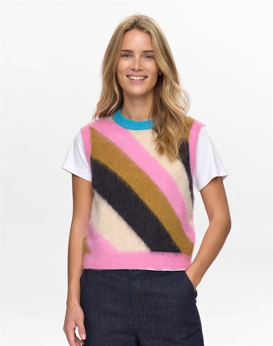 NUSuri Multi Stripe Vest - Obsidian